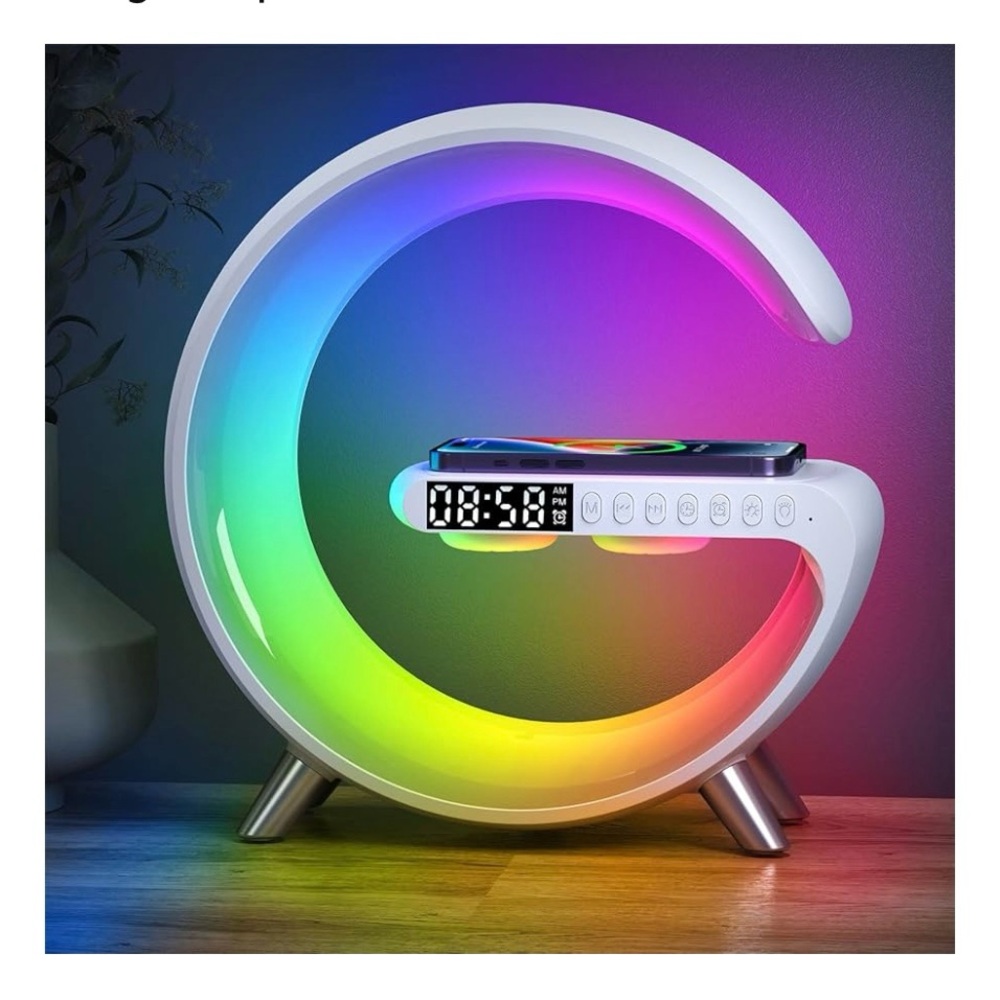 🆕- Vikefon Intelligent Led Table Lamp 5in1 Wireless Charger, Bluetooth